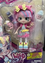 Shopkins Shoppies Wild Style Candy Sweets Doll Figure NIB Flocked N Fluffy Tribe