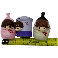 Banana Boy Bottle and Post Office Bin Miniature Figure Set of 3 Used