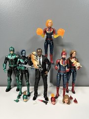 Marvel Legends Captain Marvel MCU Lot 6 Figures And 2 Cats Minerva Fury Yon-Rogg
