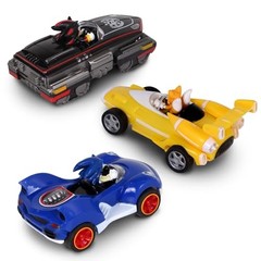 Sonic Shadow Tails Pullback 3 Pack Vehicles Non Riding Toy No Batteries Required