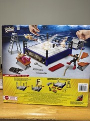 Mattel WWE Knuckle Crunchers WrestleMania Ring Set 4 Figures, Chair Ladder