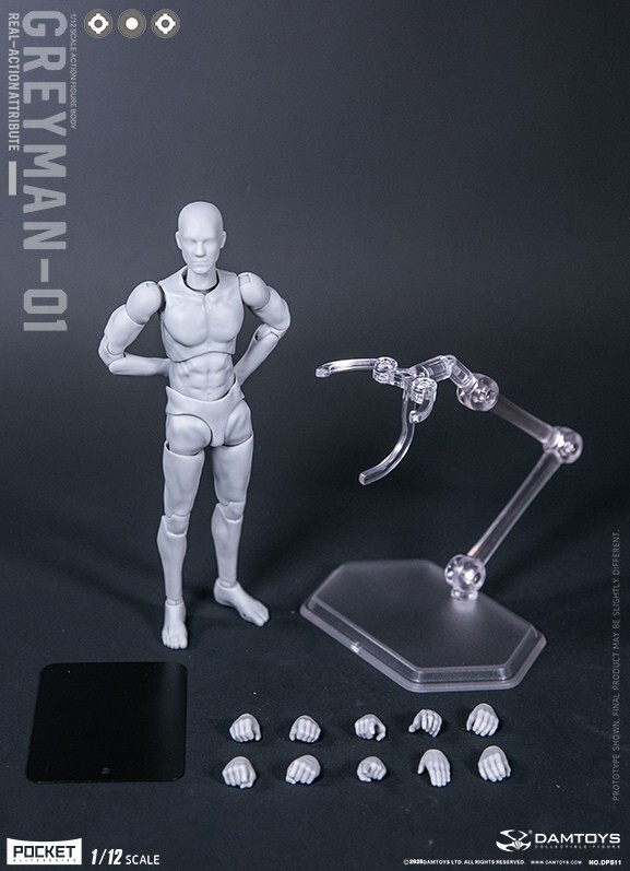 DAMTOYS DPS11 1/12 Male Flexible Figure Body DRAWMAN 6″ Action Figure Doll Toys