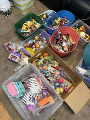Lg Box Or Appx 3 Lb Of Random Toys For Boys & Girls Fun For Kids Some may be Vtg