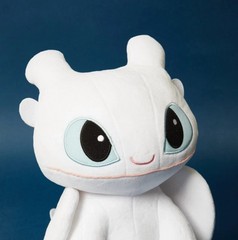 How To Train Your Dragon 3 Light Fury Plush Doll Sitting 9.8″ 25cm Toothless Cut