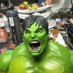 Marvel legends custom Green Hulk Head Painted *****HEAD ONLY****
