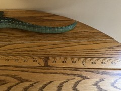 1 Large Realistic Lifelike Foam Alligator 44″ And 1 Soft Rubber Alligator 26″