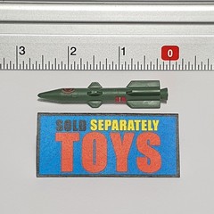 GI Joe Ammo Dump Unit 109MM MISSILE w sticker rocket original 1985 playset part
