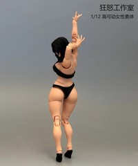 Hana Fury Toys, Female Body YELLOW SKIN Blank Female Body 1/12 Figure Toy
