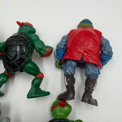 Vintage TMNT Action Figure Lot Playmates Dark Turtle Samurai Leo Sewer Swim Raph
