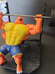 Pokémon Fitness Muscle Man Weight Lifter Charmander Figure