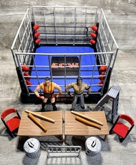 2000 OSFTM ECW Ultimate Ring & Cage Toys-R-Us Exclusive With Rob Van Dam & Sabu