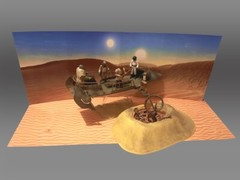 Oversize Dune Sea Backdrop Star Wars TVC Black Series Hasbro Kenner