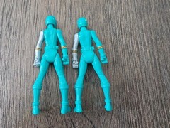 Power Ranger Dino Fury Green Silver Ranger 4″tall Lot X2 Action Figures Pre-own