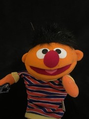 Vintage Sesame Street Ernie Plush Hand Puppet Doll Toy by Applause