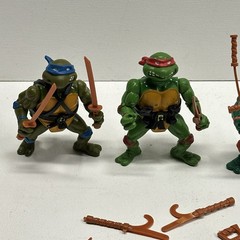 Vintage 1988 TMNT Ninja Turtles Playmates Leo, Raph, Donatello, Michelangelo