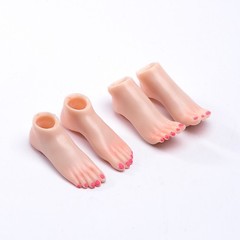 1/6 Female Painted Pale Feet Accessories 1 pair Fit 12” Action Figure Body Toy
