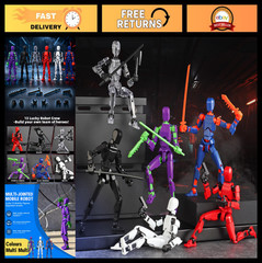 13 Action Figure Set – 6PCS Articulated Robot T13 Toys for Kids 5-8, Birthday Gi