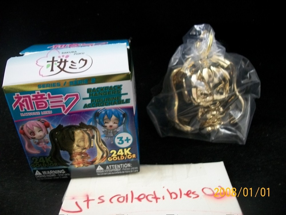 Hatsune Miku Series 2 24k GOLD SNOW Miku Backpack Hanger Figure Rare 1/54 Box