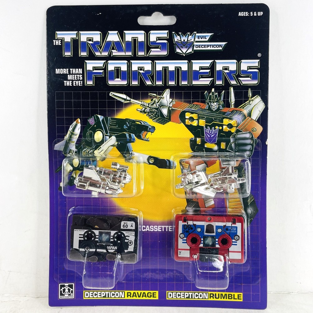 Transformers G1 Reissue Decepticons Ravage & Rumble Action Figure Toy New Sealed