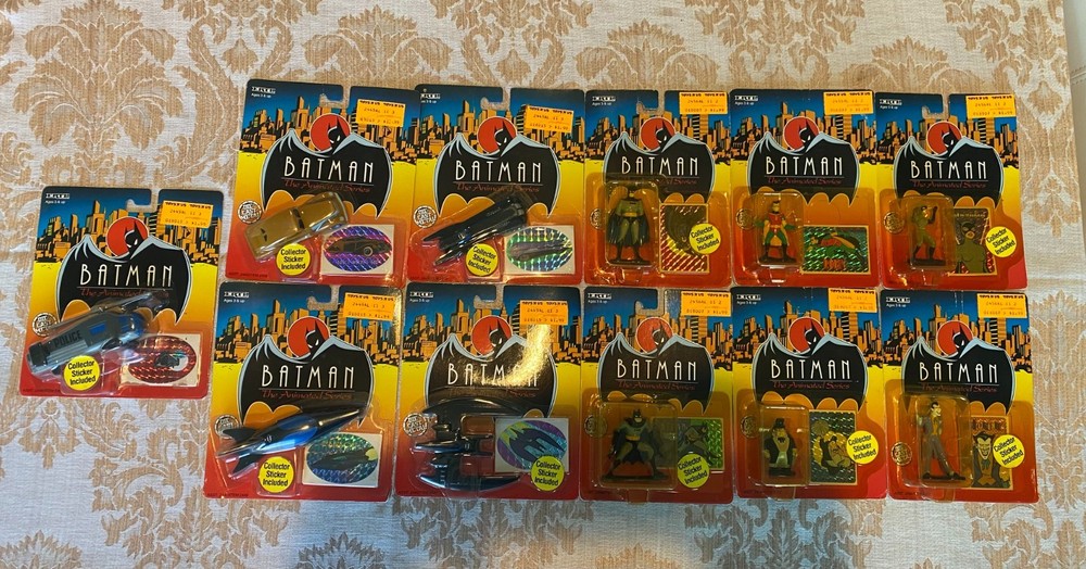ERTL 1993 * Batman Animated Series * Die Cast Figures & Vehicles Full Set Of 12