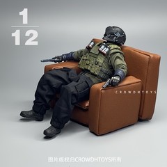 1/12 Scale Solid Color Fashionable Sofa Model Toy Fit 6in 9in Doll Action Figure