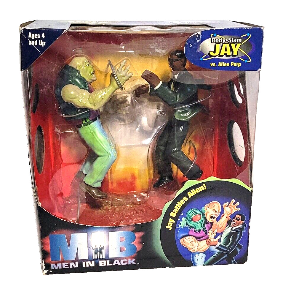 Men in Black Jay & Alien Perp Action Figures 5″ Tall Mint in Box Galoob 1997