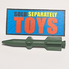 GI Joe Ammo Dump Unit 109MM MISSILE no sticker rocket original 1985 playset part