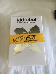 Kidrobot Special Edition 10th Anniversary DUNNY 3″ 10 Years 4 Months SILVER NEW 