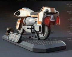 BATTLESTAR GALACTICA Colonial Flying Motorcyle 13″ 1/8 Custom 3d Model Kit