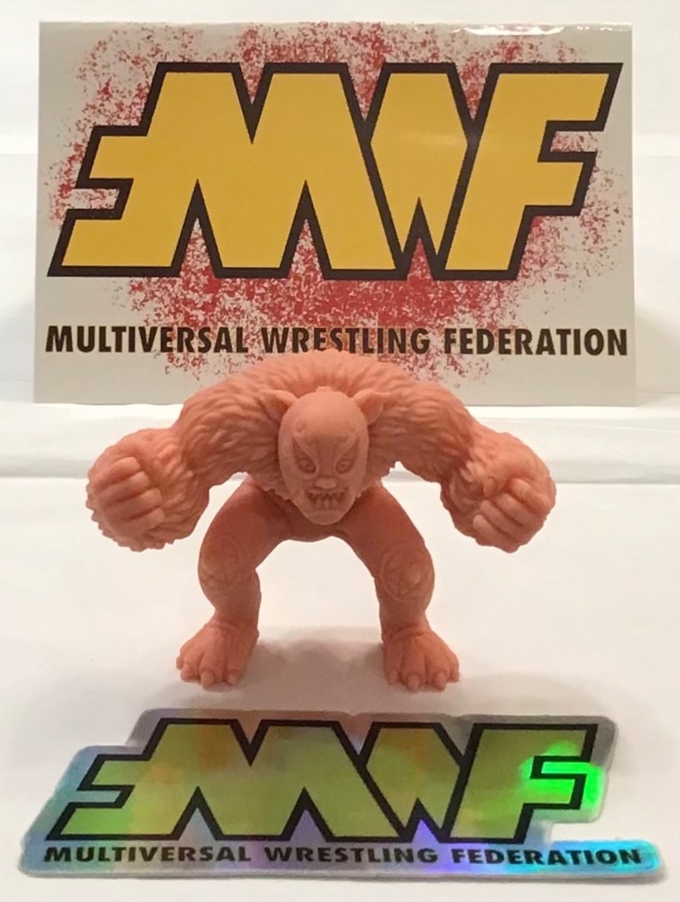 LUKE WELCH SCULPTURE RARE MWF EL LOBO LOCO MINI FLESH COLOR RESIN MUSCLE FIGURE