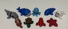 NEW! 3D Printed Articulated/Flexible Animals! Multiple Sizes!