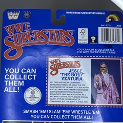 WWE Superstars LJN Jesse Ventura Exclusive Blue Card Retro SERIES 2 In Hand