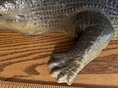 1 Large Realistic Lifelike Foam Alligator 44″ And 1 Soft Rubber Alligator 26″