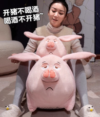 25-80cm Nezha Taiyi human flying pig plush toy Plush Toy Pillow Stuffed Pink