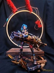 18CM League of Legends LOL Jinx PVC Statue Handmade Figure Model Collectibles