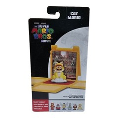 Cat Mario Super Mario Bros Movie 1.25 in Mini Figure w/ Question Block
