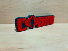GI JOE Display Sign Cobra Display Sign. Custom signs done as well.