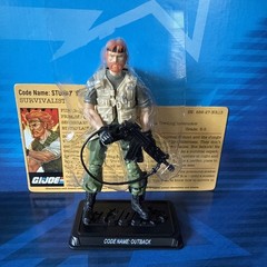 GI JOE 25th ANNIVERSARY OUTBACK 100% COMPLETE FILE CARD ASSAULT COBRA ISLAND