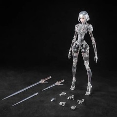 18CM Bone Workshop 1/12 AI Agent Lady Transparent Mechanical Figure Toy