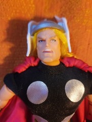 Marvel Thor Action Figure w/ Red Cloth Cape, Winged Helmet, Black Blue Outfit