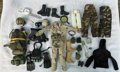 Vintage GI Joe Uniforms Accessories Lot Airborne Parachute Scuba China Hasbro