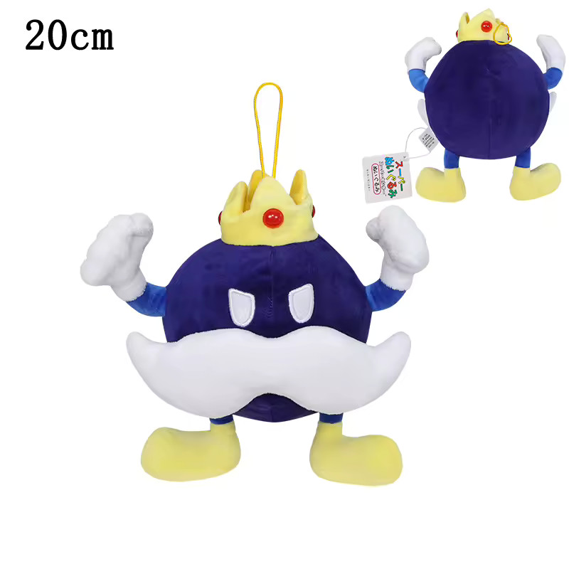 King Bob-omb Super Mario Party Bob Star Rush Plush Toy Stuffed Animal 8″