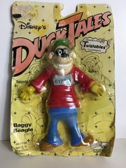 Disney Ducktales Baggy Beagle Twistable bendie bendable Figure + Epcot Pluto PVC
