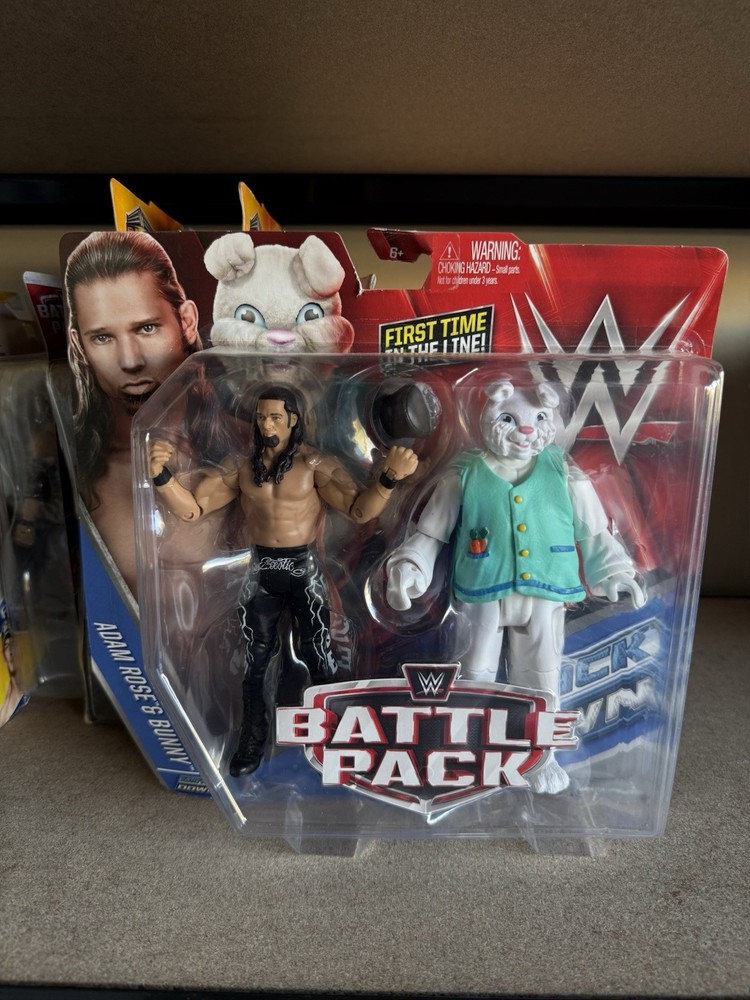 WWE Mattel Battle Pack Adam Rose+Bunny Action Figures 2015 SmackDown New 🐰