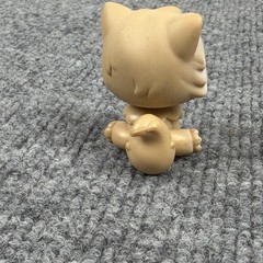 Littlest Pet Shop Beige Long Hair Persian #129 Cat Hasbro Green Eyes 2007 LPS