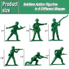 Toys for Boys, Toy Soldiers Set (50 pcs ) , Green Army Men Action Figures, Pl…