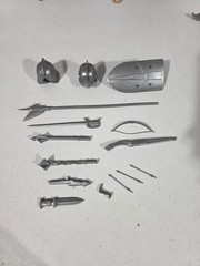 marx sir stuart silver knight and Valor Horse Set With Manual And Box Sold As Is
