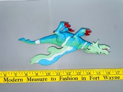 Shantou Dragon Toy Action Figure SDE 8″ Tall Display Blue Green Winged Dinosaur