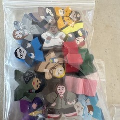 Wood Meeples Figures 49 Total : Yeti, Skeleton, Human, Minotaur, Beast More