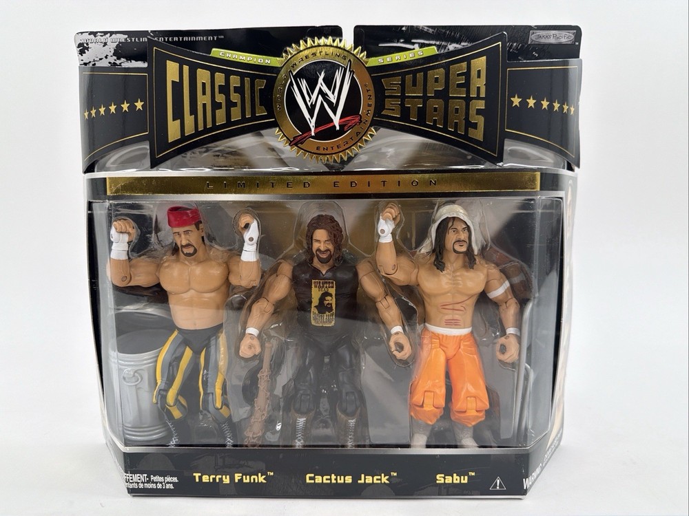 2006 WWE Classic Superstars Limited Edition Terry Funk Cactus Jack and Sabu NOS